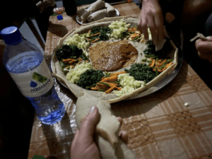 An Ethiopian dinner 